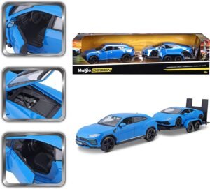 Lamborghini Urus ve Lamborghini Huracan 1:24 ölçek diecast metal model araba seti