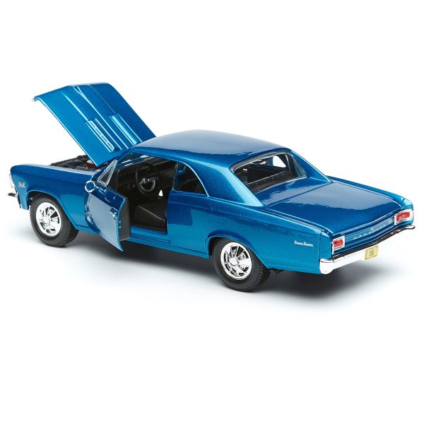 Maisto 1/24 1966 Model Chevrolet Chevelle SS 396 Mavi Diecast Metal Maket Araba maket oyuncak car koleksiyon hediye hayran models classic hobi hediyelik metal araç