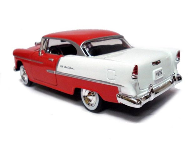 1955 Chevrolet Bel Air Red 1/24 Scale Diecast Car Model By Motor Max 73229