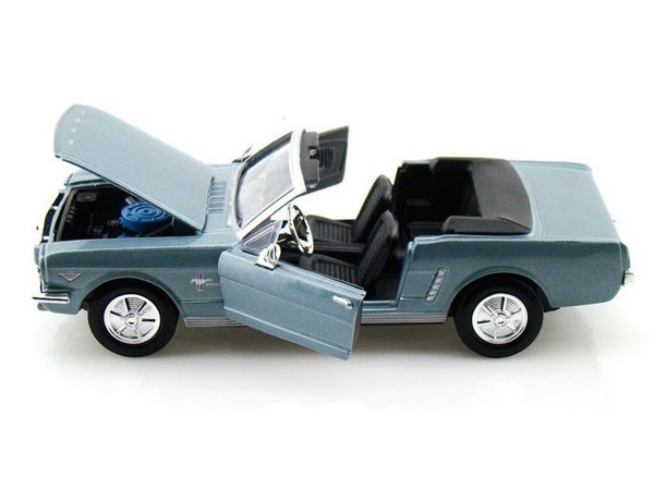 1964 1/2 Ford Mustang Blue 1/24 Scale Diecast Car Model By Motor Max 73212