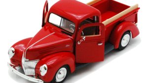 1940 Ford Pick Up Truck red 1/24 Scale Diecast Model By Motor Max 73234