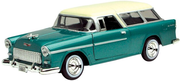 1955 Chevy Bel Air Nomad 1:24 ölçek diecast model araba – Motormax