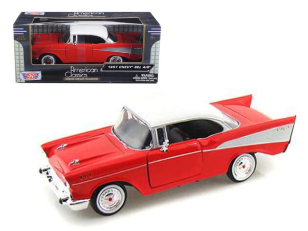 Motormax 1957 Chevrolet Chevy Bel Air 1:24 diecast model araba
