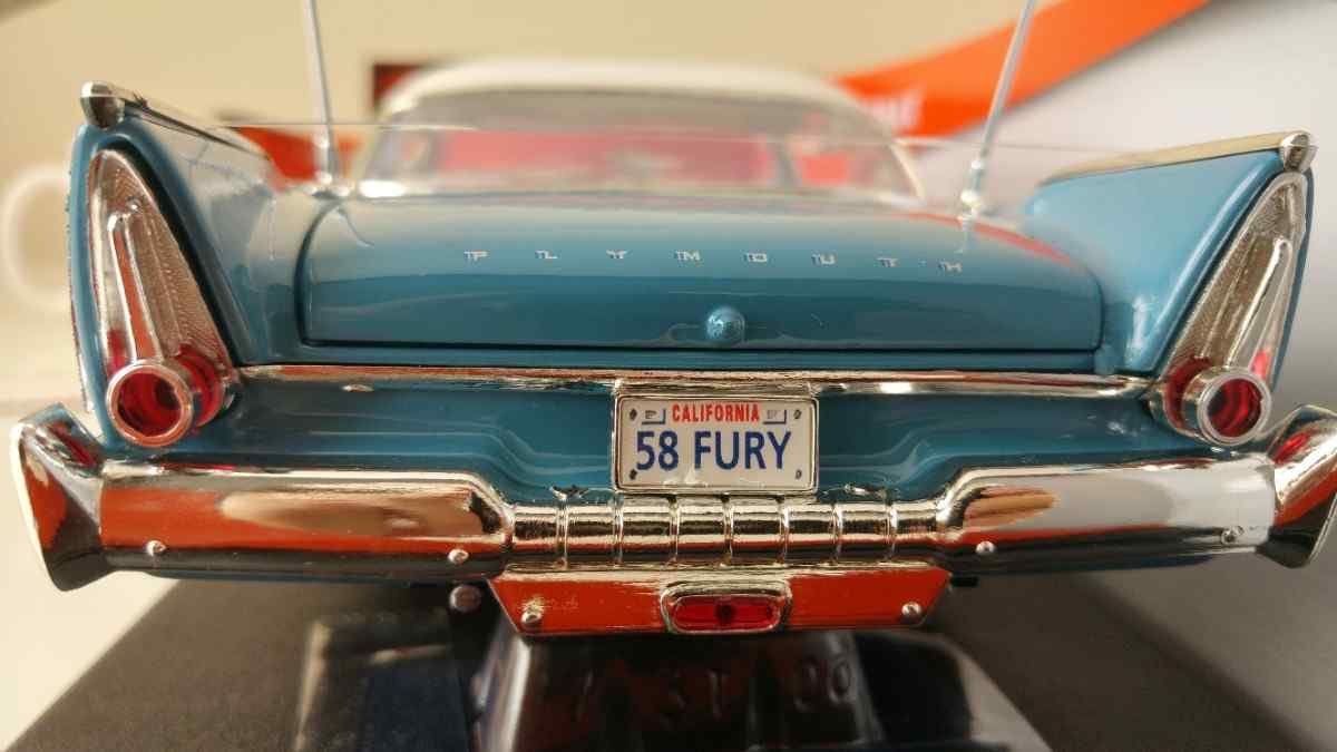 1958 Plymouth Fury Hard Top motormax diecast metal model maket araba hayranmodels 118 scale vintage car model dekorasyon hediye decor dekor blue mavi 6 (1)