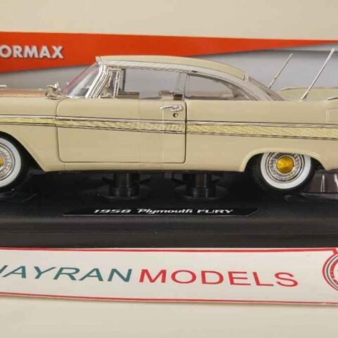 1958 Plymouth Fury Hard Top motormax diecast metal model maket araba hayranmodels 118 scale vintage car model dekorasyon hediye decor dekor blue mavi 6 (1)