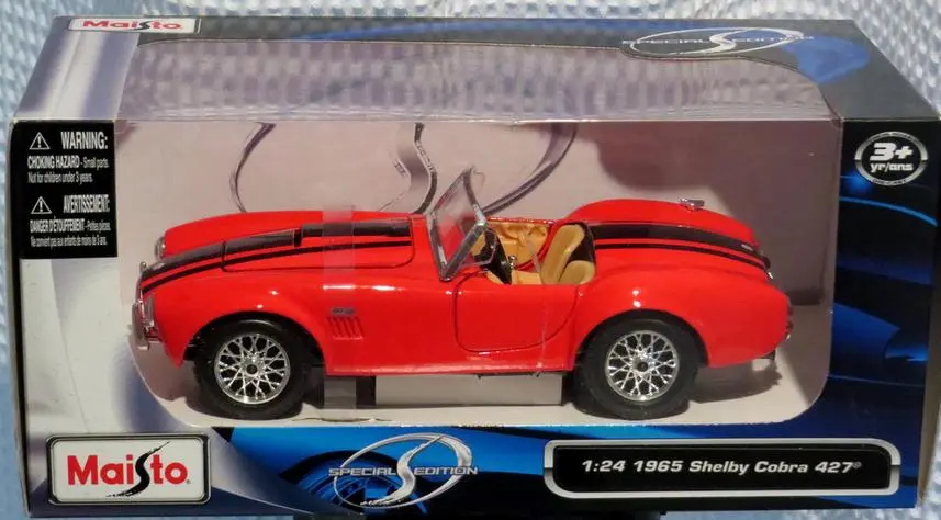 Maisto 1965 Shelby Cobra 1:24 diecast model araba