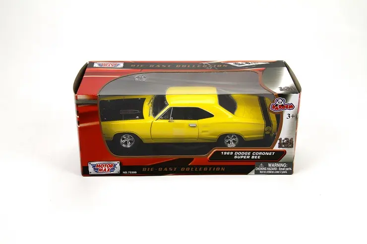 Motormax Dodge Coronet, 1969 Super Bee model araba, 1:24 diecast araba, klasik Amerikan kaslı araba, muscle car maket, Motormax model araç, koleksiyonluk Dodge modeli, lisanslı diecast araba, die cast model araba