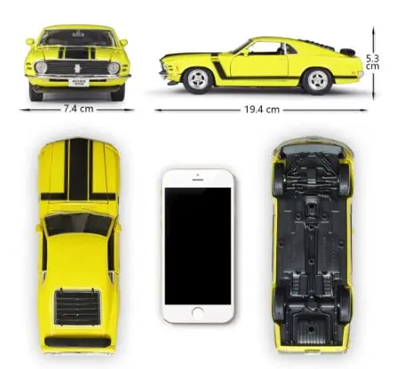 1970 Ford Mustang Boss 302 1:24 diecast model araba