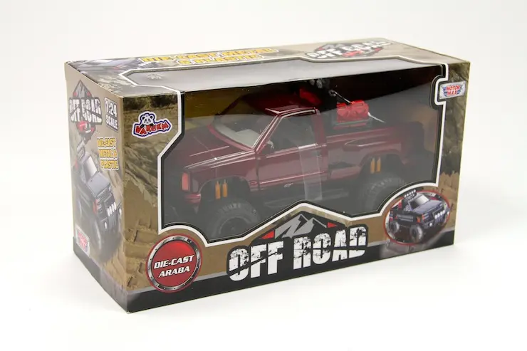 Motormax GMC Sierra GT Pickup 1992 kırmızı 1:24 ölçek diecast model araba