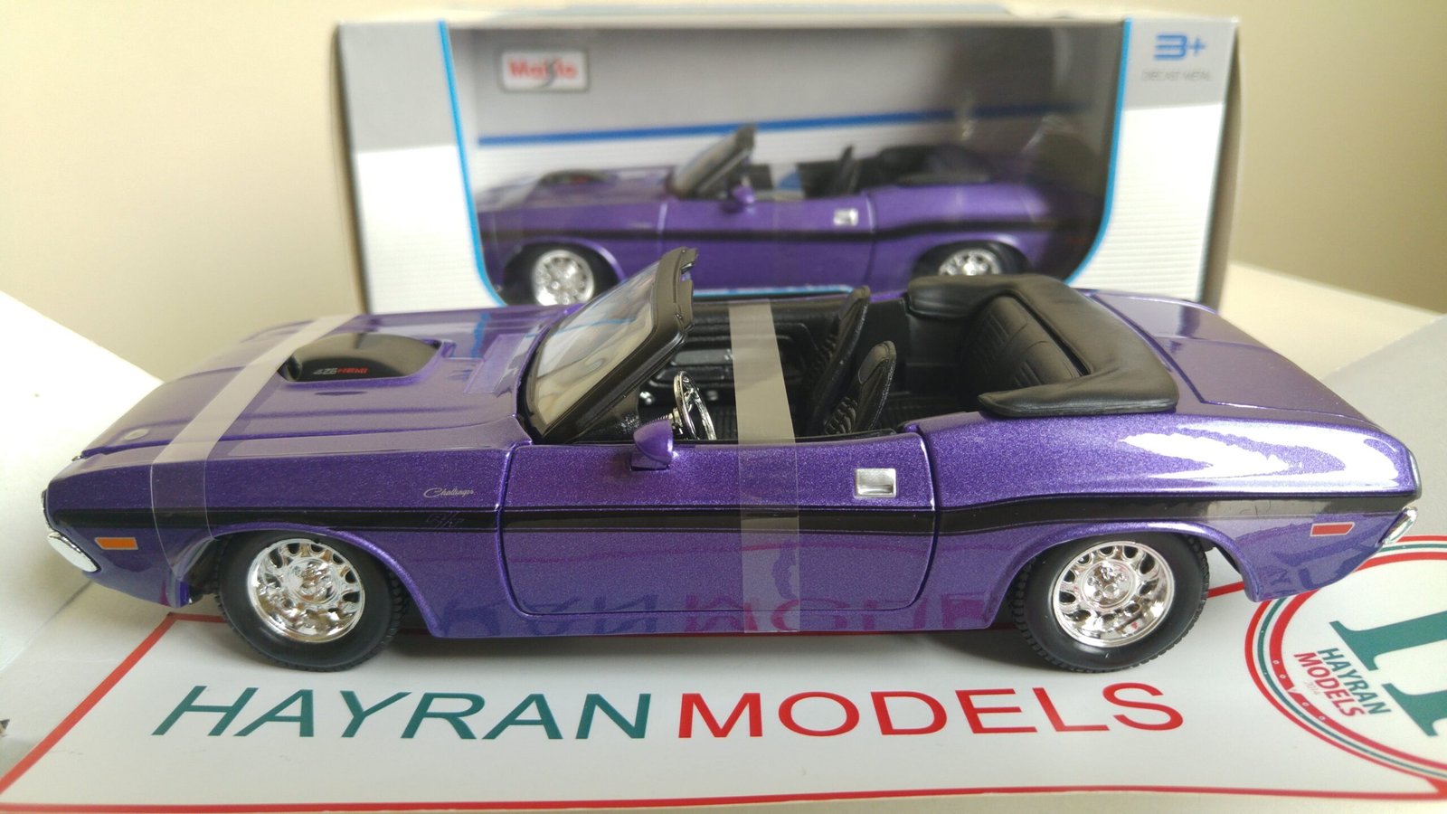 Maisto 1:24 Dodge Challenger R/T Convertible Diecast Model Araba